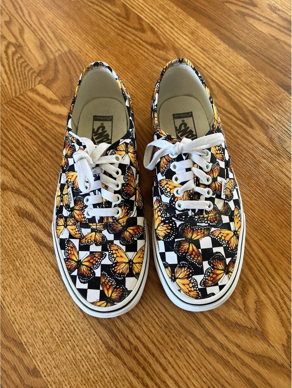 VANS checkerboard monarch butterfly shoes - Picture 2 of 6